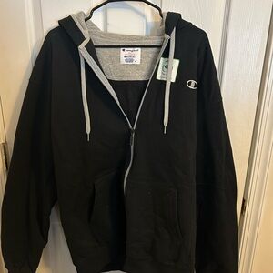 Champion Men’s Black and Gray Zip Up Hoodie